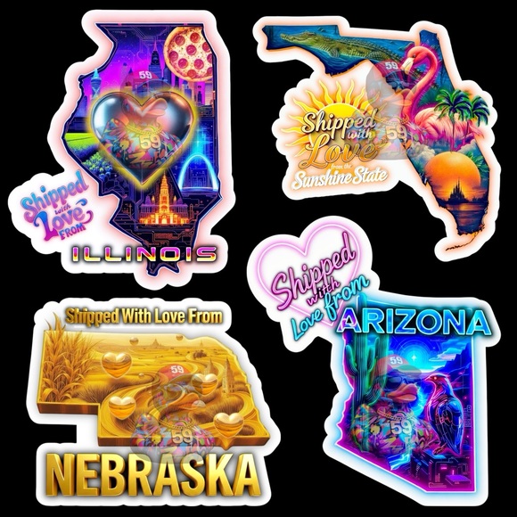 Your State Sticker Pack of 40! - Picture 2 of 3